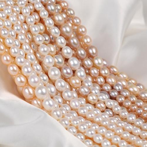 Cultured Rice Freshwater Pearl Beads, DIY, more colors for choice, about:3mm-9mm, Sold Per Approx 40 cm Strand