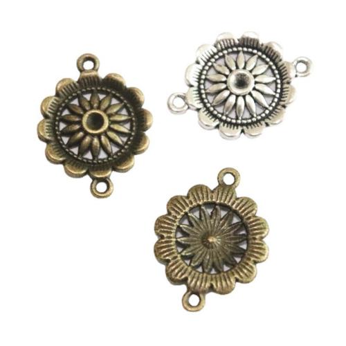 Tibetan Style Connector, plated, DIY & 1/1 loop, more colors for choice, 28x21mm, 50PCs/Bag, Sold By Bag