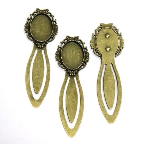 Tibetan Style Bookmark Findings, antique bronze color plated, single-sided, 18x25mm, 10PCs/Bag, Sold By Bag