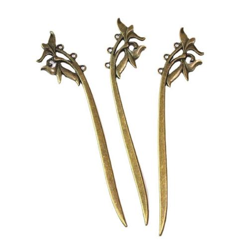 Hair Stick, Tibetan Style, antique bronze color plated, double-sided, 33.50x153mm, 10PCs/Bag, Sold By Bag