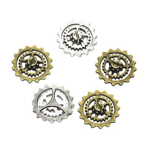 Tibetan Style Pendants, Gear Wheel, plated, DIY, more colors for choice, 21.50x4mm, 60PCs/Bag, Sold By Bag