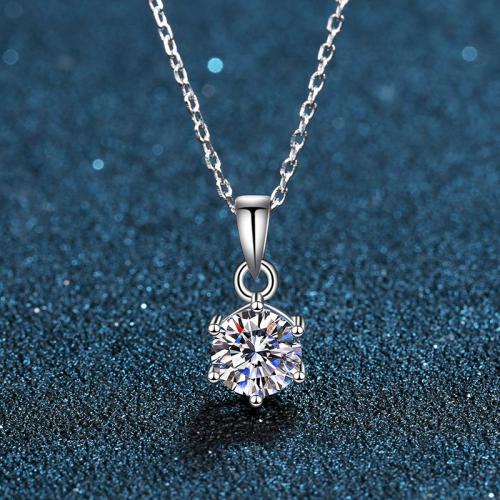 925 Sterling Silver Necklace, cross chain & different materials for choice & different size for choice & for woman, Length:Approx 17.7 Inch, Sold By PC