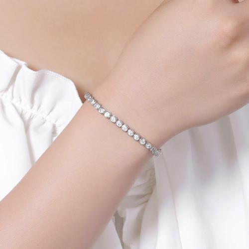 Argent sterling 925 bracelet, différents matériaux pour le choix & normes différentes pour le choix & pour femme, Vendu par PC