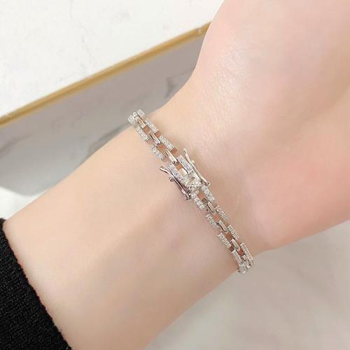 925er Sterling Silber Armband, verschiedenen Materialien für die Wahl & verschiedene Größen vorhanden & für Frau, verkauft von PC