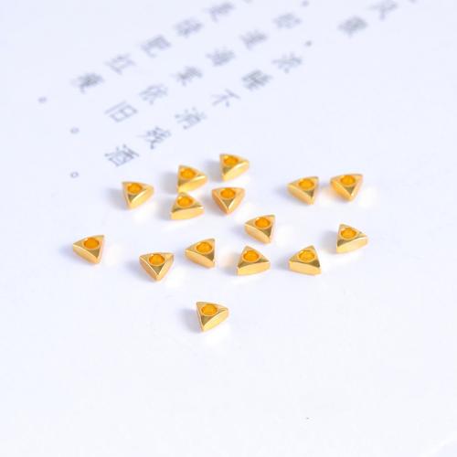 Brass Spacer Beads, Triangle, plated, DIY, more colors for choice, 3x1.50mm, Hole:Approx 1.5mm, Sold By PC