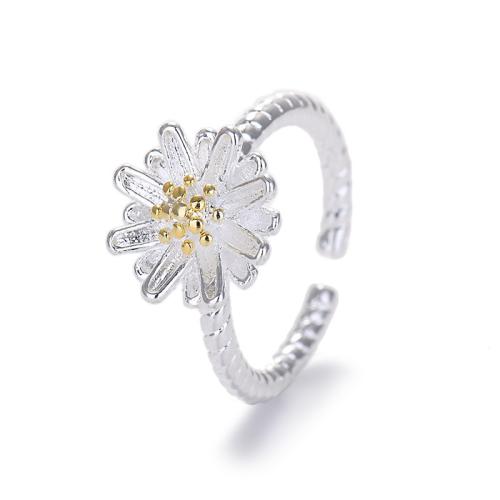 Bague en laiton, margueritepâquerette, bijoux de mode & pour femme, Taille:7, Vendu par PC