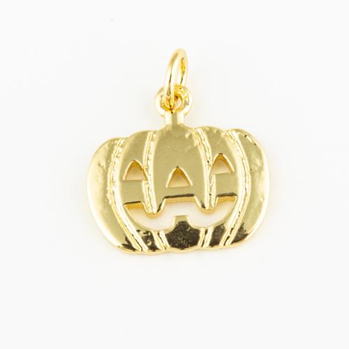 Brass Jewelry Pendants, Pumpkin, fashion jewelry & Unisex, golden, 15x15mm, Hole:Approx 3mm, Sold By PC