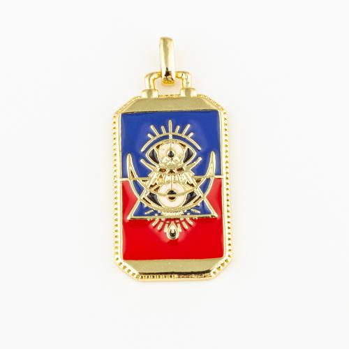 Brass Jewelry Pendants, fashion jewelry & Unisex & enamel, 26x14mm, Hole:Approx 2mm, Sold By PC