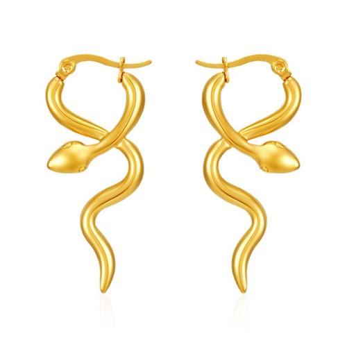 Acier inoxydable Levier Retour Earring, Acier inoxydable 304, serpent, bijoux de mode & pour femme, plus de couleurs à choisir, 17.20x41.30mm, Vendu par paire