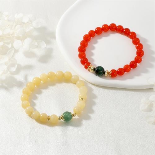 Pulseras de latón, metal, con Piedras preciosas, chapado en color dorado, para mujer, más colores para la opción, libre de níquel, plomo & cadmio, Vendido por UD