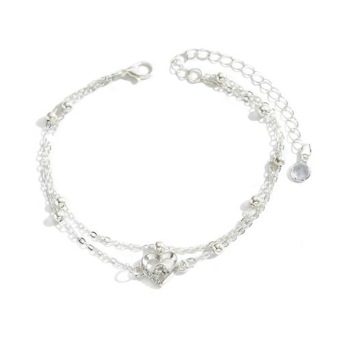 Tibetan Style Anklet, silver color plated, fashion jewelry, silver color, nickel, lead & cadmium free, Sold By PC