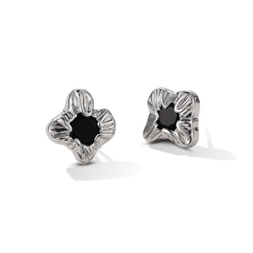 Boucles d'oreilles en laiton zircon cubique pavent, Placage, pavé de micro zircon & pour femme, plus de couleurs à choisir, 16x16mm, Vendu par paire