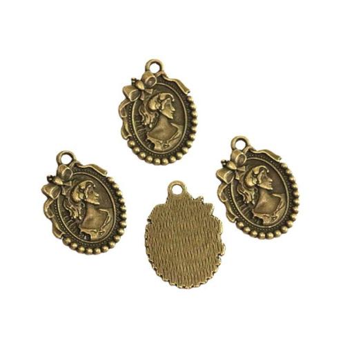 Pendentifs en alliage de zinc, Plaqué de couleur de bronze antique, DIY, 21x27mm, 60PC/sac, Vendu par sac