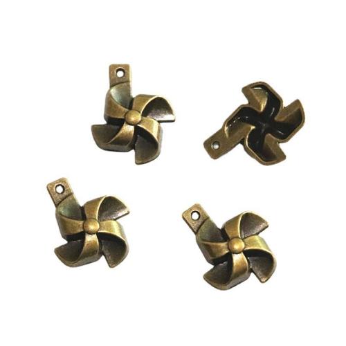 Tibetan Style Pendants, Pinwheel, antique bronze color plated, DIY, 21.50x26mm, 50PCs/Bag, Sold By Bag