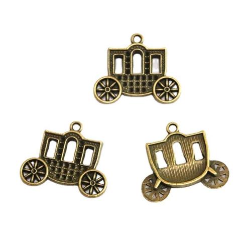 Vehicle Shaped Tibetan Style Pendants, Car, antique bronze color plated, DIY, 26x31mm, 40PCs/Bag, Sold By Bag