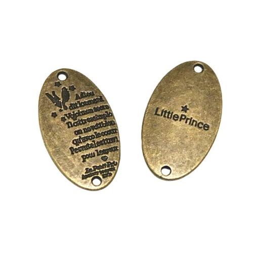 Zinklegierung Schmuckverbinder, antike Bronzefarbe plattiert, DIY & 1/1-Schleife, 35x20mm, 40PCs/Tasche, verkauft von Tasche