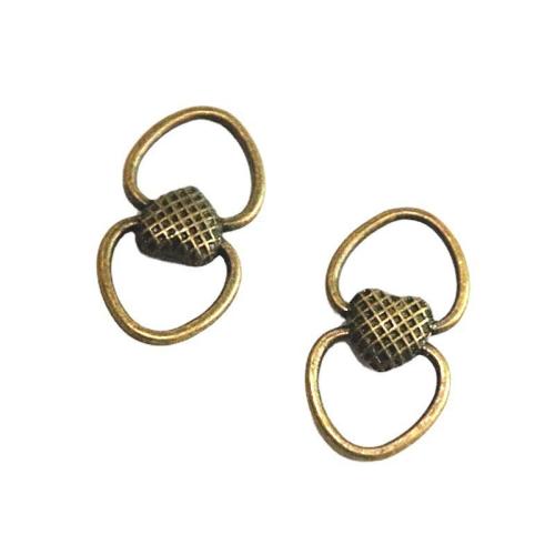 Heart Tibetan Style Connector, antique bronze color plated, DIY & 1/1 loop, 13.30x24.70mm, 100PCs/Bag, Sold By Bag