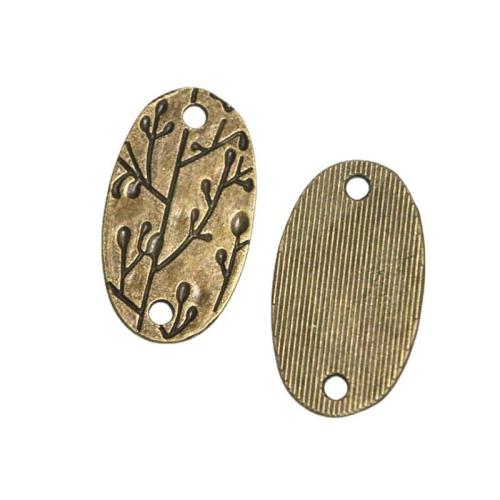 Tibetan Style Connector, antique bronze color plated, DIY & 1/1 loop, 36.50x20mm, 50PCs/Bag, Sold By Bag