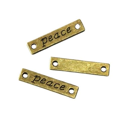 Tibetan Style Connector Bar, antique bronze color plated, DIY & 1/1 loop, 25.80x5.90mm, 100PCs/Bag, Sold By Bag