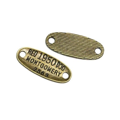 Zinklegierung Schmuckverbinder, antike Bronzefarbe plattiert, DIY & 1/1-Schleife, 33x13.50mm, 60PCs/Tasche, verkauft von Tasche