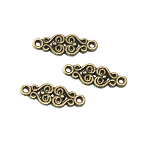 Tibetan Style Connector, antique bronze color plated, DIY & 1/1 loop, 25x8.40mm, 100PCs/Bag, Sold By Bag