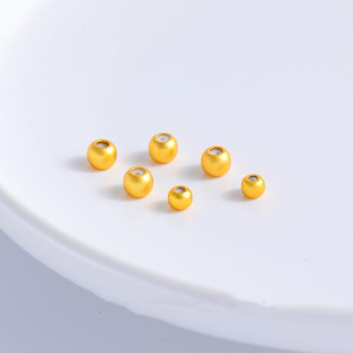 Brass Jewelry Beads, with Silicone, gold color plated, DIY & different size for choice, Sold By PC