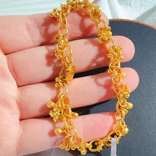 Brass Bracelet, gold color plated, different styles for choice & for woman, Length:Approx 7-9.5 Inch, Sold By PC