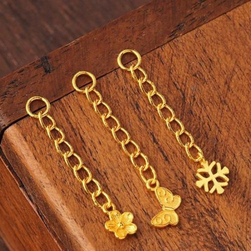 Brass Extender Chain, sang gold plated, DIY & different styles for choice, Sold By PC