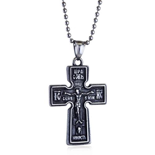 Stainless Steel Pendants, 304 Stainless Steel, Cross, without cord, original color, 56x31mm, Sold By PC