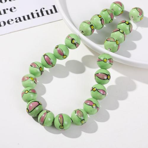 Porcelain Jewelry Beads, different color and pattern for choice & DIY, 10mm, Sold By PC