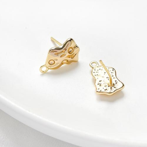 Brass Earring Stud Component, DIY, more colors for choice, 15x9mm, Sold By Pair