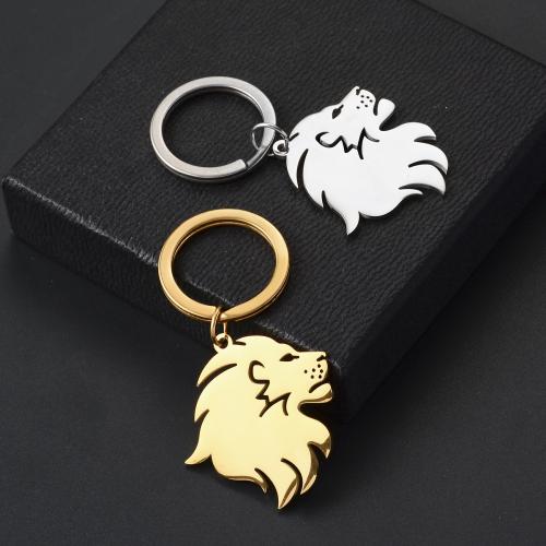 Stainless Steel Key Clasp, 304 Stainless Steel, Lion, plated, fashion jewelry, more colors for choice, Sold By PC