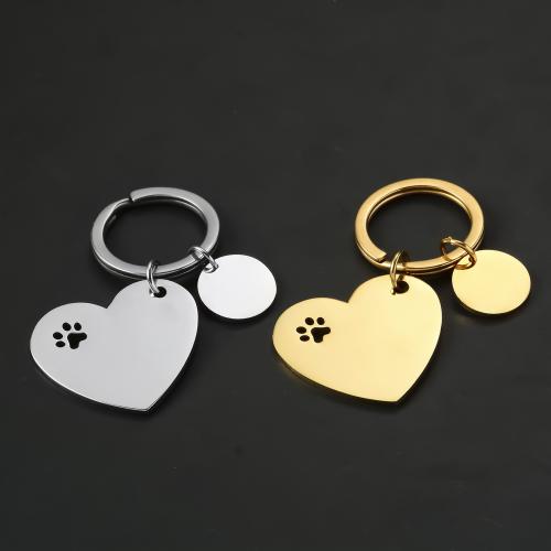 Stainless Steel Key Clasp, 304 Stainless Steel, Heart, plated, fashion jewelry, more colors for choice, Sold By PC