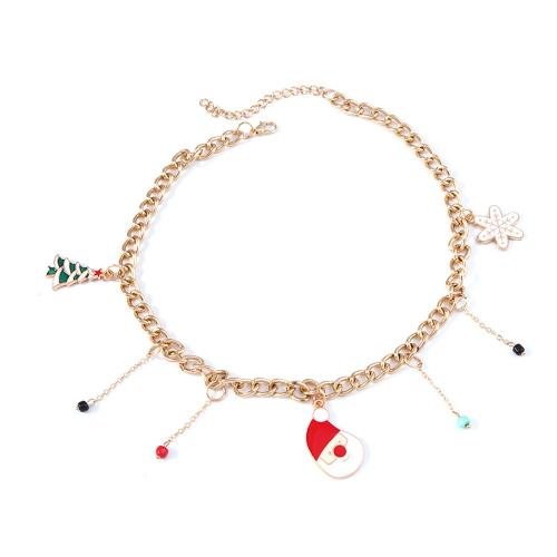 Tibetan Style Jewelry Necklace, with 7cm extender chain, gold color plated, fashion jewelry & enamel, gold, nickel, lead & cadmium free, Length:40 cm, Sold By PC