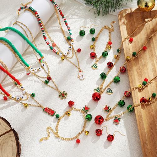 Tibetan Style Jewelry Sets, Christmas Design & different styles for choice & for woman & enamel, Sold By Set