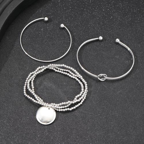 Tibetan Style Bracelet, plated, three pieces & fashion jewelry & for woman, original color, Sold By Set