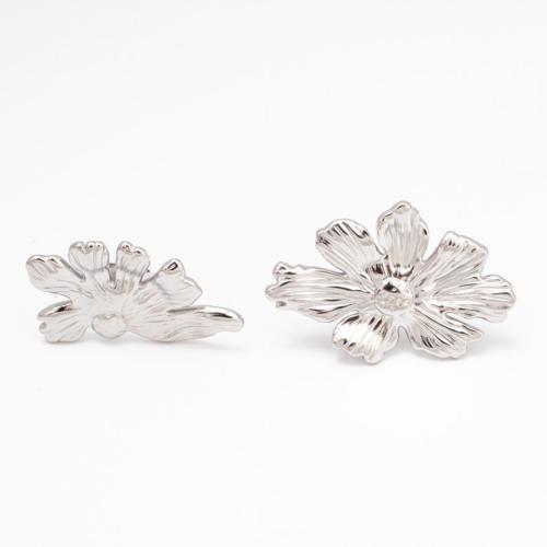 Edelstahl Ohrringe, 304 Edelstahl, Blume, Modeschmuck & für Frau, keine, 25x16mm, verkauft von Paar