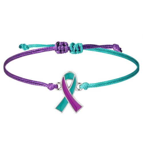 Mode créer Bracelets cordon de cire, alliage de zinc, avec Corée-Corée, unisexe & émail, plus de couleurs à choisir, Vendu par PC