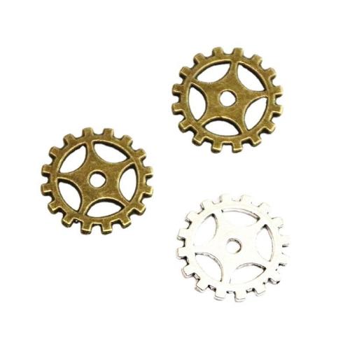 Tibetan Style Pendants, Gear Wheel, plated, DIY, more colors for choice, 18.80mm, 100PCs/Bag, Sold By Bag