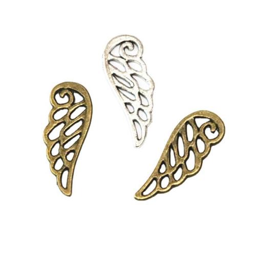 Wing Shaped Tibetan Style Pendants, plated, DIY, more colors for choice, 24x9mm, 100PCs/Bag, Sold By Bag