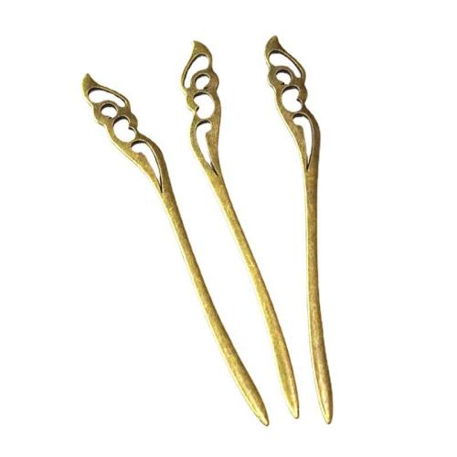 Palillos para el Cabello, aleación de zinc, chapado en color bronce antiguo, cara doble, 16x149mm, 10PCs/Bolsa, Vendido por Bolsa