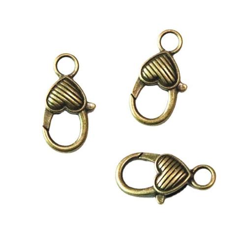 Tibetan Style Lobster Clasp, antique bronze color plated, DIY, 26x13mm, 40PCs/Bag, Sold By Bag