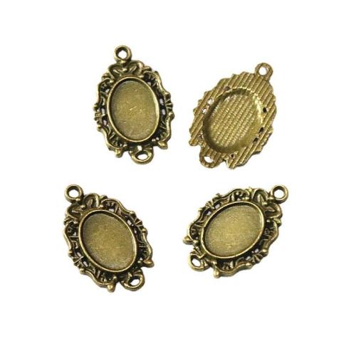 Tibetan Style Connector Setting, antique bronze color plated, DIY & 1/1 loop, 14x10mm, 60PCs/Bag, Sold By Bag