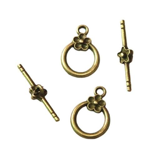 Tibetan Style Toggle Clasp, antique bronze color plated, DIY, Ring 20*14MM, buckle length 26MM, 50PCs/Bag, Sold By Bag