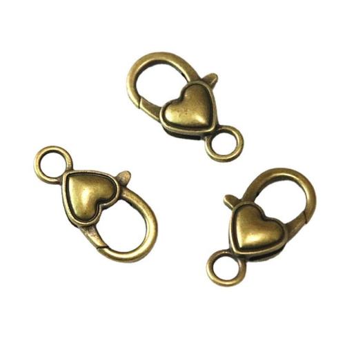 Tibetan Style Lobster Clasp, antique bronze color plated, DIY, 27x14mm, 40PCs/Bag, Sold By Bag