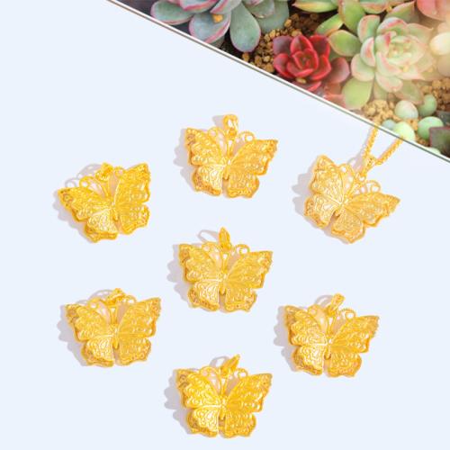 Brass Jewelry Pendants, Butterfly, sang gold plated, DIY & different styles for choice, Sold By PC