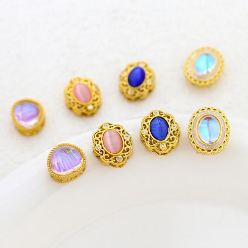 Cubic Zirconia Micro Pave Brass Beads, DIY & different styles for choice & micro pave cubic zirconia, Sold By PC