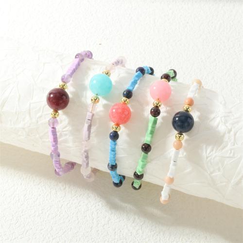 Pulseras de piedras preciosas, con metal, blanco rodio plateado, Joyería & para mujer, más colores para la opción, longitud:aproximado 16-22 cm, Vendido por UD