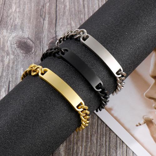 Stainless Steel Jewelry Bracelet, 304 Stainless Steel, plated, for man, more colors for choice, Sold By PC