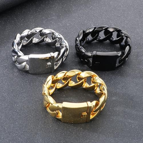 Stainless Steel Jewelry Bracelet, 304 Stainless Steel, plated, for man, more colors for choice, Sold By PC